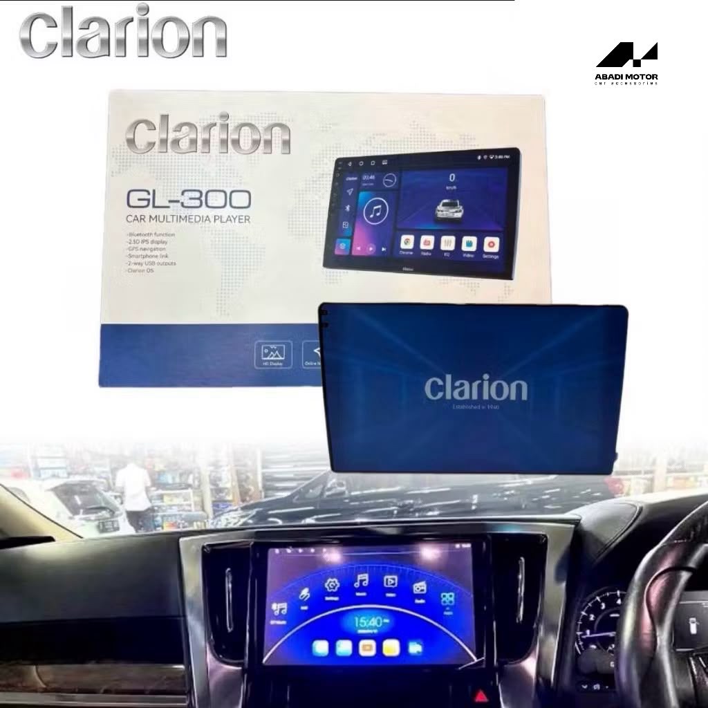 Clarion GL 300 - Car Head Unit Android Clarion Ram 2/64 GB 9 Inch Layar Original